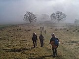 Walking in the mist. -  Boardbottom in Greater Manchester.