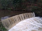 Weir on the River Goyt.  - Romiley to New Mills. Heritage Walks